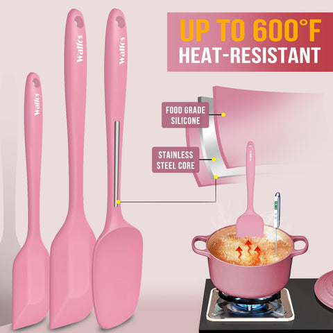 Walfos stainless-steel-core spatula: durable support for heavy mixing.