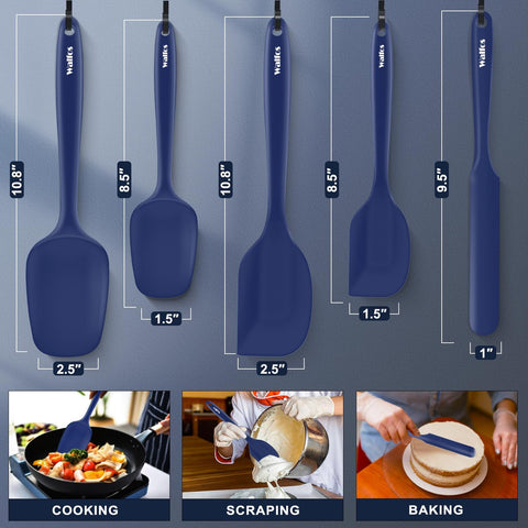 Walfos 5-piece set including spoon and scraper spatulas for versatility