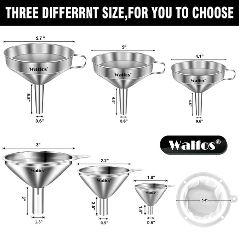 Walfos funnel includes a 200-mesh filter for catching fine particles.