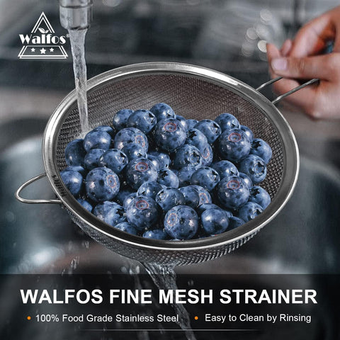 Walfos stainless steel rim design prevents food from snagging