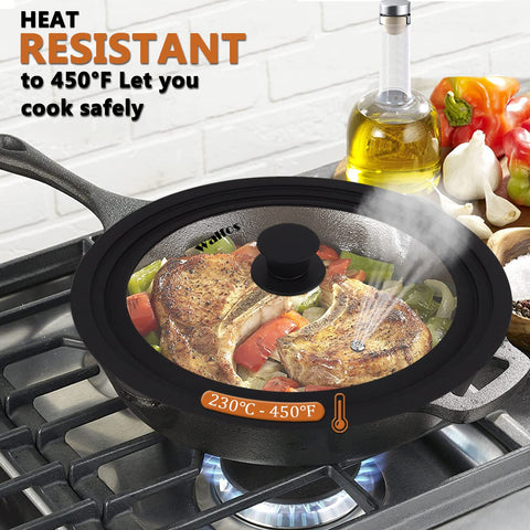 Walfos universal lid 12-5-inch cover for larger pans with steam control