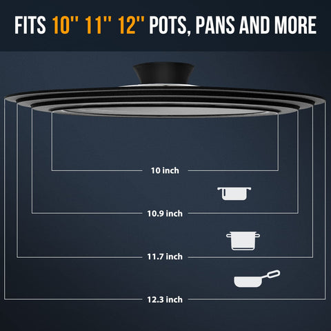 Walfos universal lid dishwasher-safe for quick cleanup.