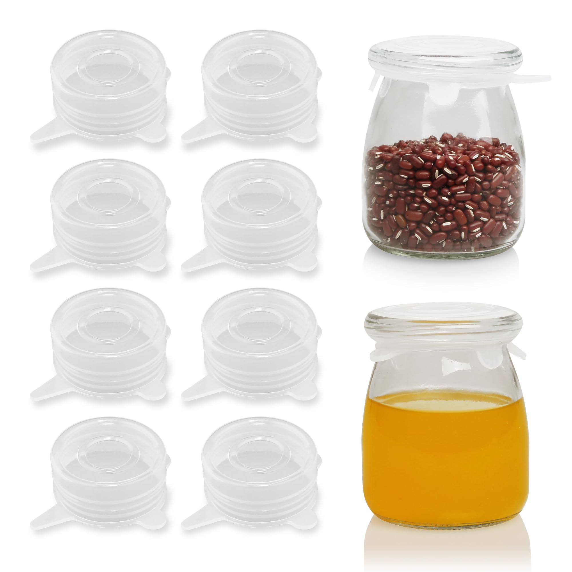 Walgett extra-small silicone stretch lid fits 2-inch diameter jars for airtight sealing