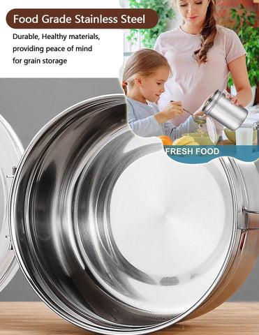 Walktosun stackable canister with date tracker keeps pantry organized.