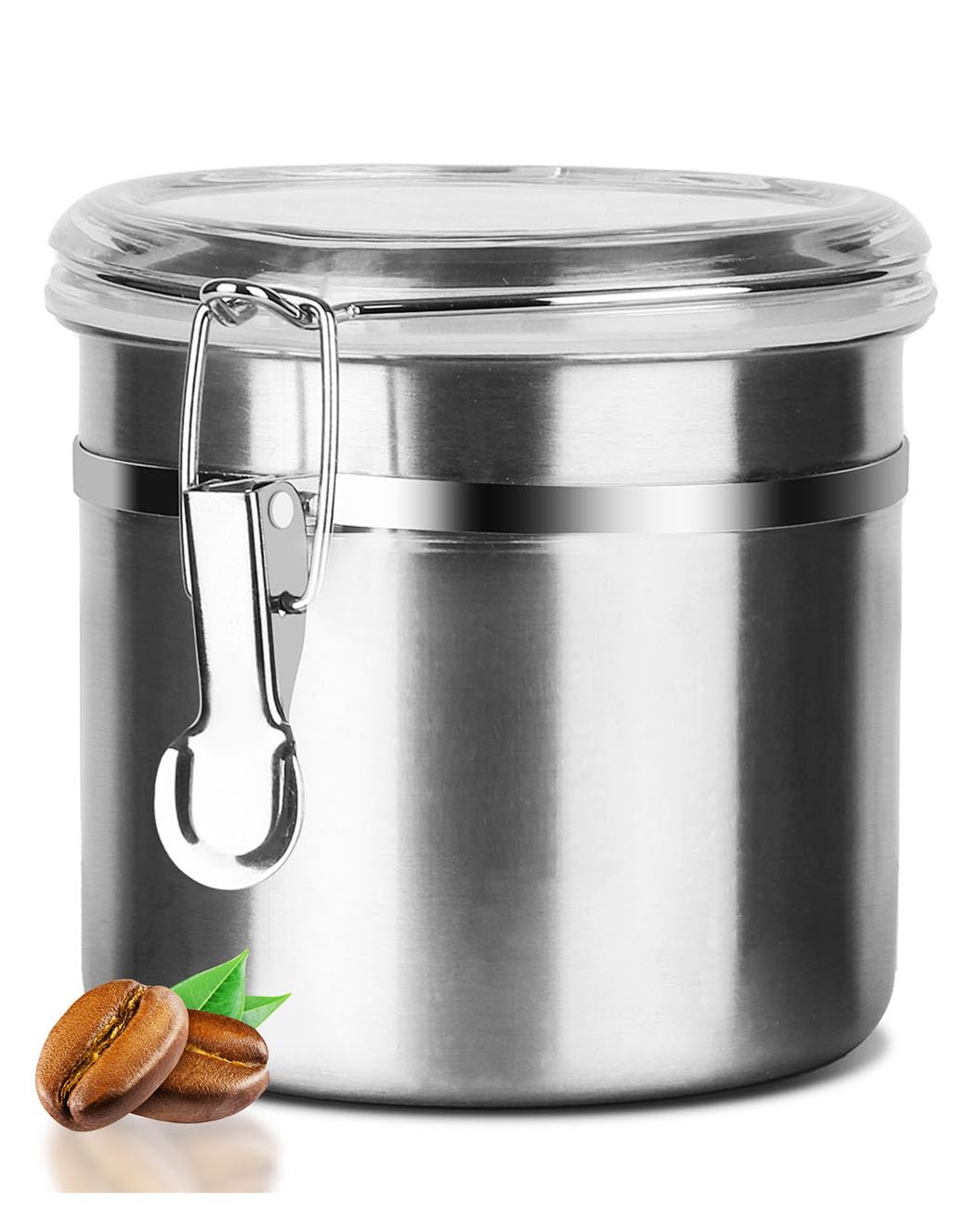 Walktosun stainless steel container with clear lid for easy content visibility and freshness.