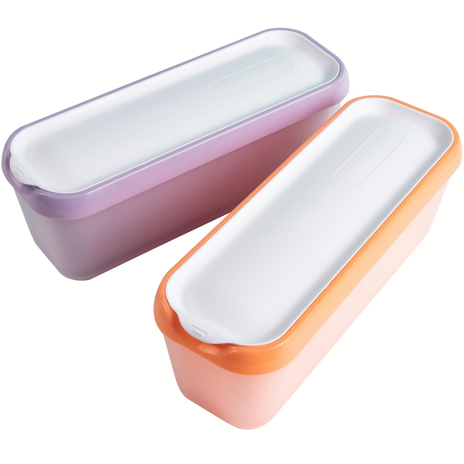 WALL QMER ice cream tub 1.5 qt in orange keeps homemade desserts fresh