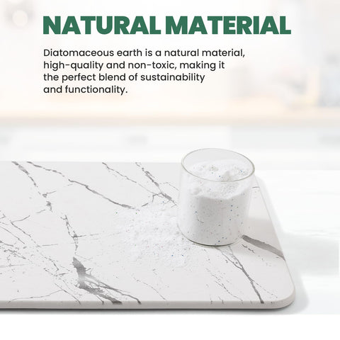 WALL QMER stone drying mat supports pet bowls drying beside the sink