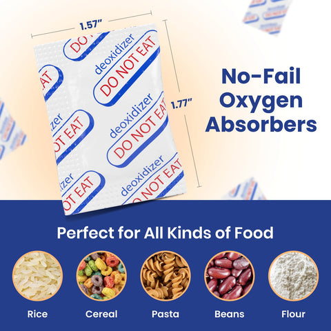 Wallaby 300cc oxygen absorber capacity supports dry goods storage longevity
