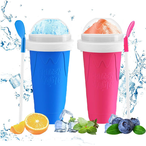 WALLBIG Slushie Maker Cup pair ready for quick at-home smoothies.
