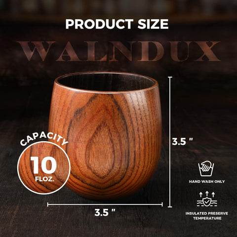WALNDUX bourbon glass close-up shows charred finish for refined aroma