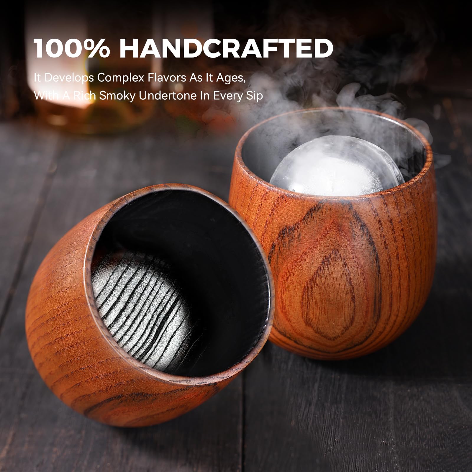 WALNDUX charred wood design adds elegance to any home bar