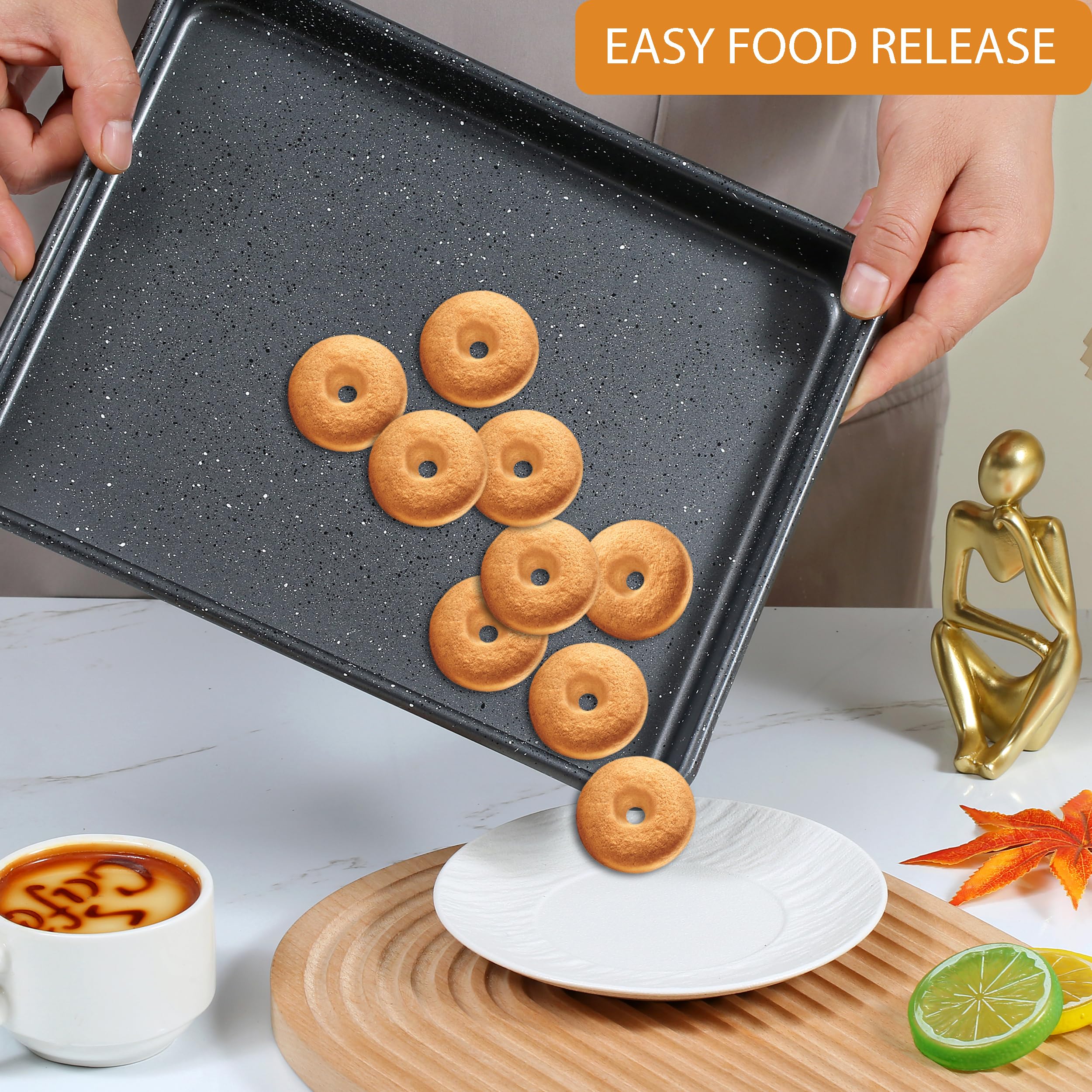 Walooza baking sheets oven safe up to 450°F for versatile home baking.