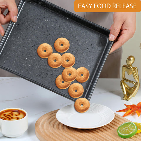 Walooza baking sheets oven safe up to 450°F for versatile home baking.
