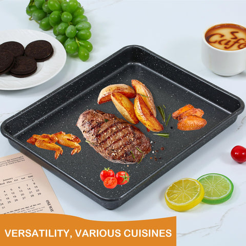 Walooza baking sheets ideal for cookies and vegetables in daily kitchen routines.