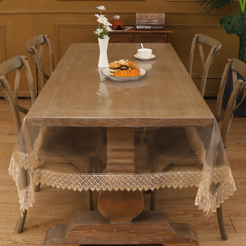 Walrus easy-clean vinyl tablecloth for quick spill cleanup