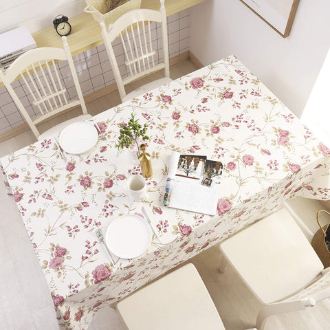 Walrus indoor-outdoor tablecloth in rectangular shape suits patio or dining rooms.