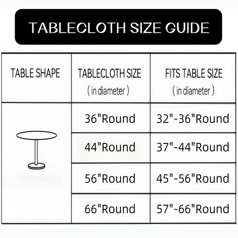 Walrus round vinyl tablecloth with elastic edge in place during a family meal.