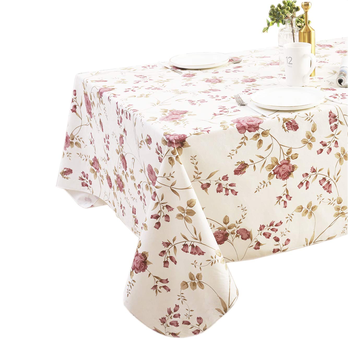 Walrus stain-resistant tablecloth helps maintain a pristine surface after meals.