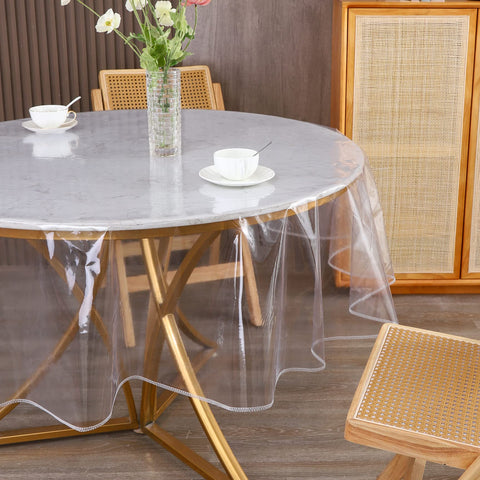 Walrus waterproof oil-proof vinyl table cover prevents spills on family meals