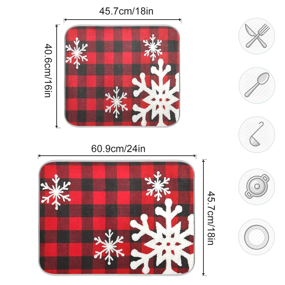 Wamika mat multi-functional use under rack or on countertops