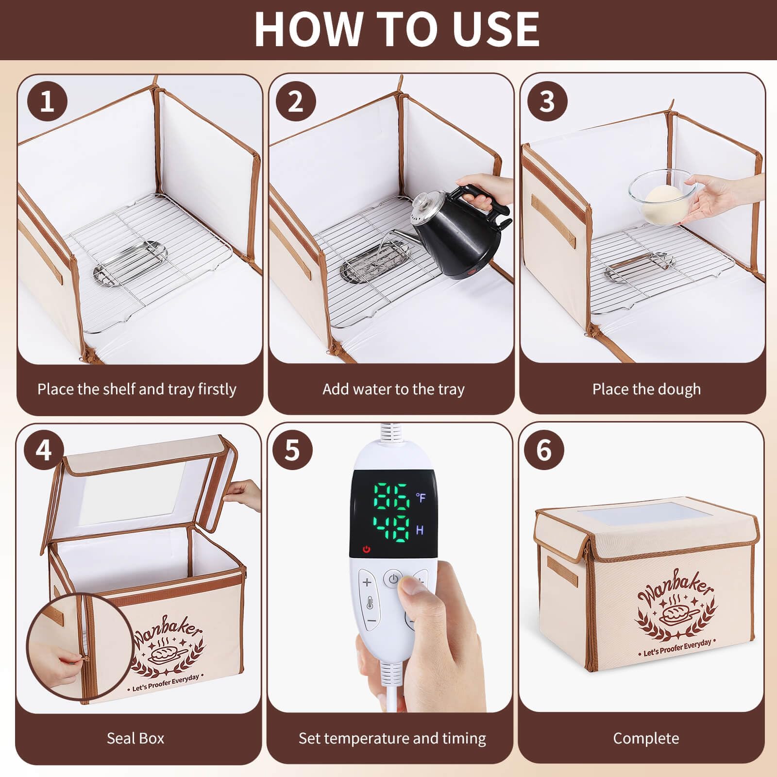 Wanbaker folding design allows flat storage when not in use.