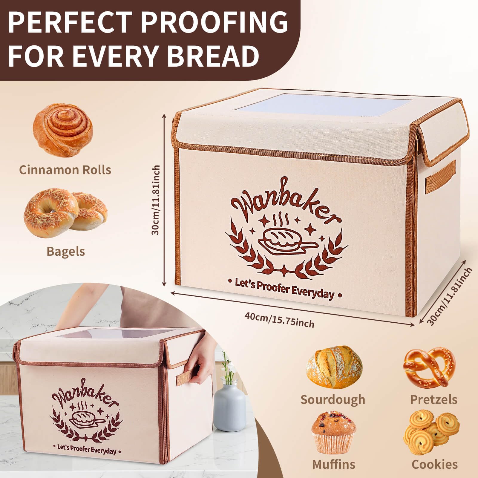 Wanbaker proofer supports sourdough starter and yogurt fermentation.