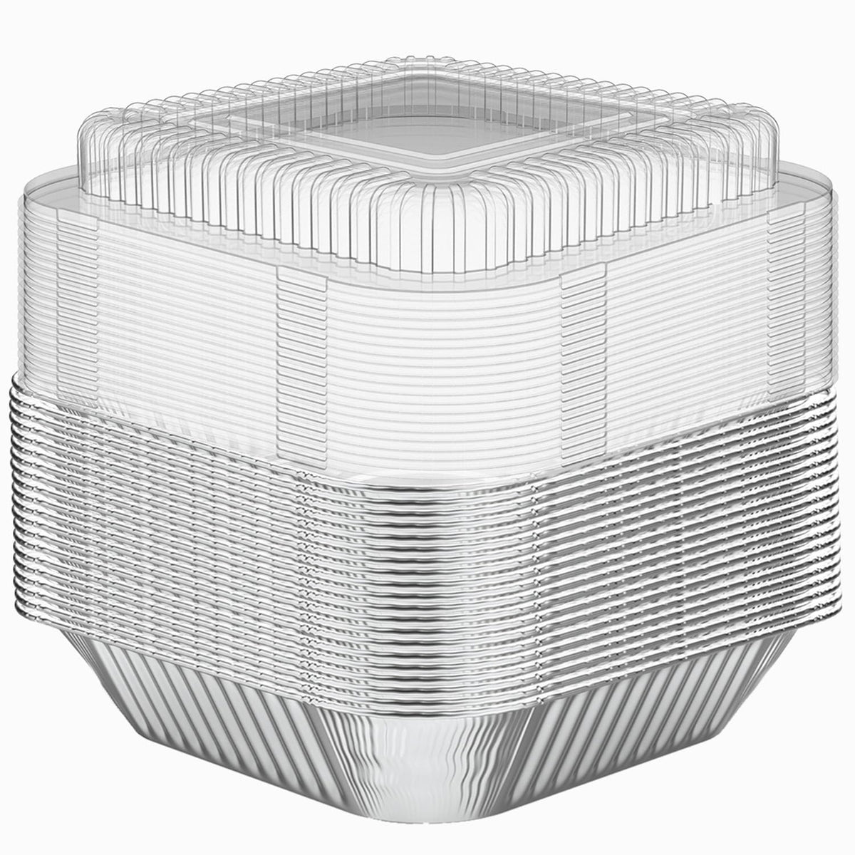 WANBAO foil pans with clear lids for takeout and meal prep