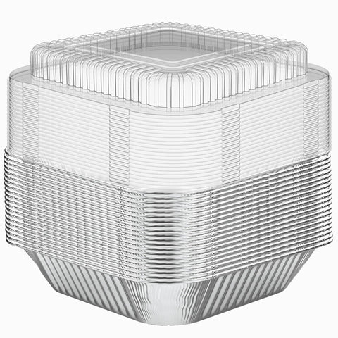 WANBAO foil pans with clear lids for takeout and meal prep