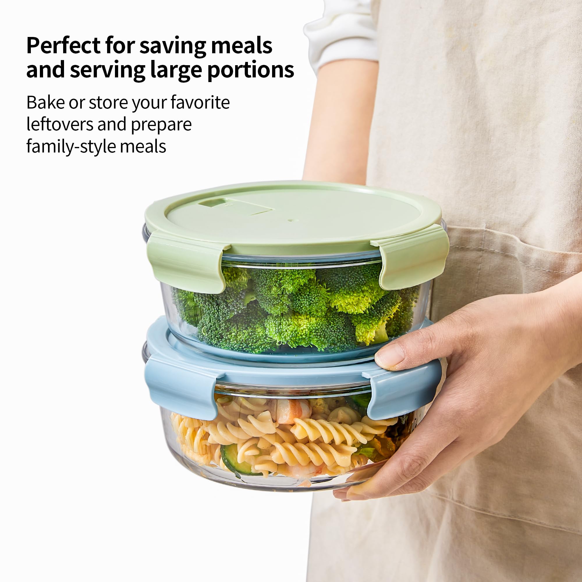 Wancilock dishwasher-safe glass container cleans easily after meals.