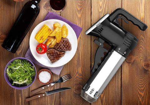 Wancle sous vide cooker precision control panel delivers exact heat and timing.