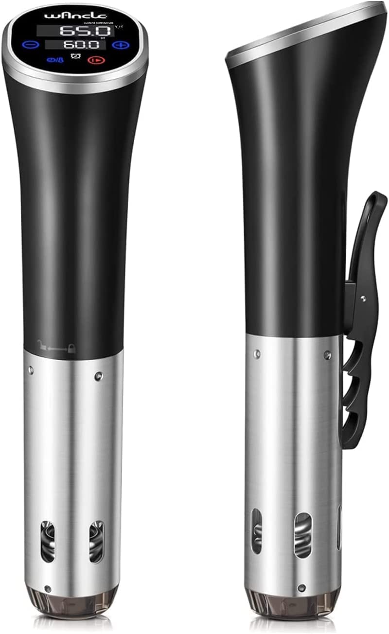 Wancle Sous Vide Cooker top view shows compact design for storage