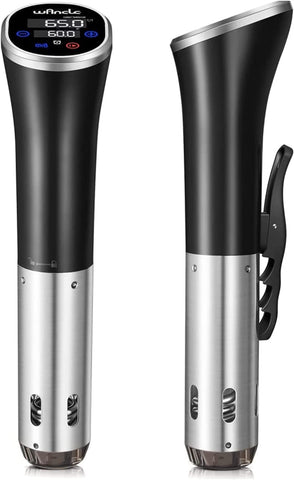 Wancle Sous Vide Cooker top view shows compact design for storage