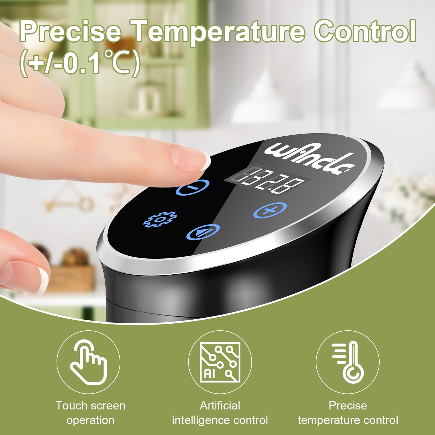 Wancle sous vide immersion circulator 8-20L capacity for family meals