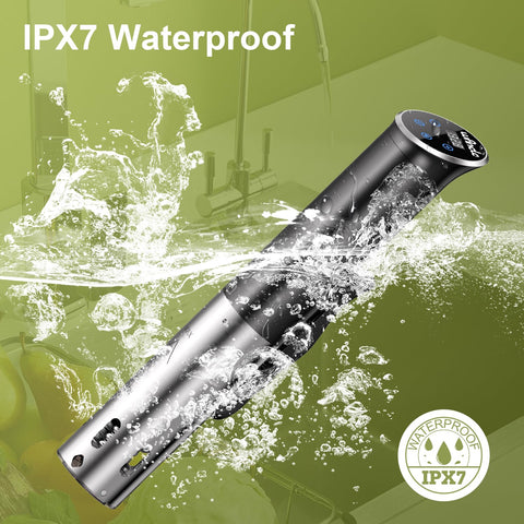Wancle sous vide immersion circulator IPX7 waterproof for easy cleaning