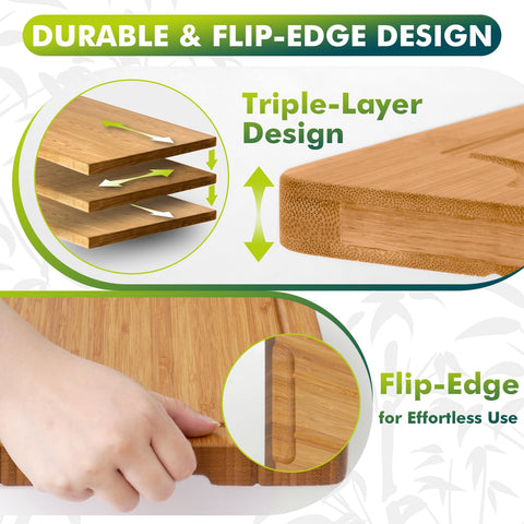 WANGMUXIA ergonomic side handles cutting board for easy transfer