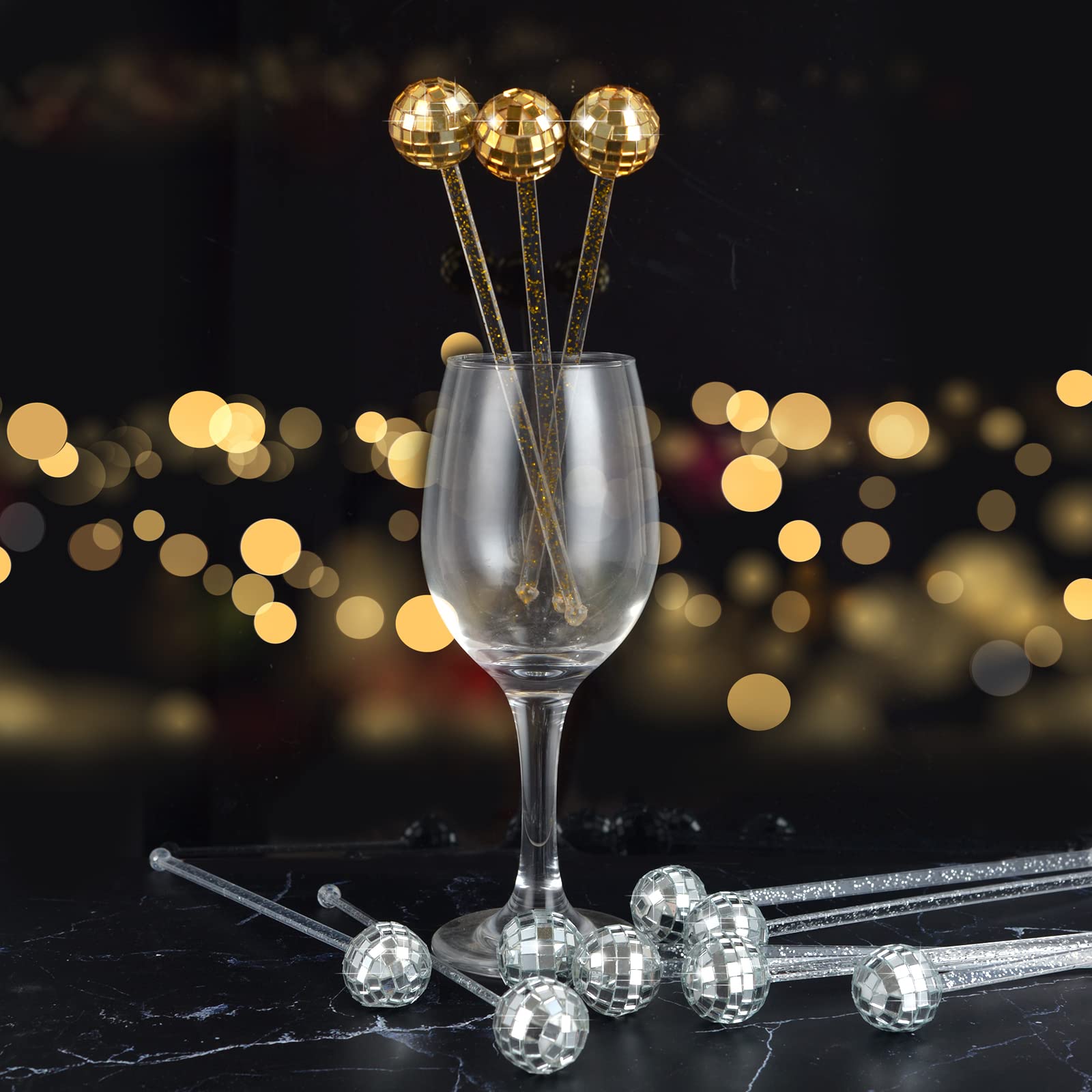 WANGDEFA disco ball top enhances drinks during New Year's Eve celebrations