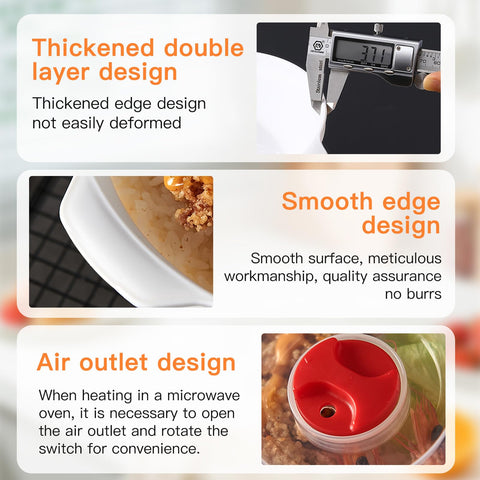 WANGYZJ BPA-free microwave safe bowls prevent odors