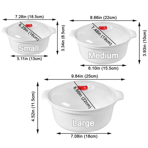 WANGYZJ microwavable bowls with steam rack for easy steaming