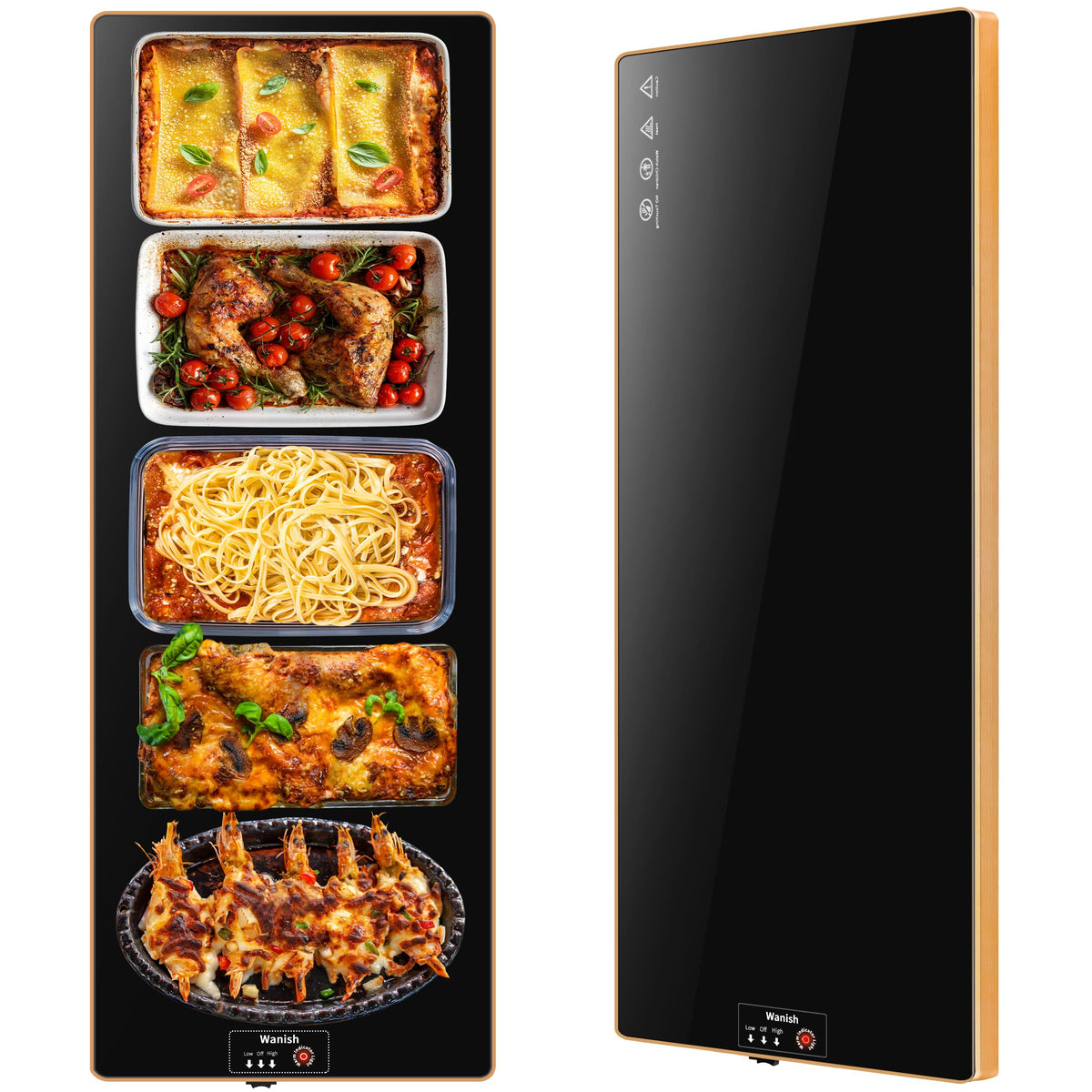 Wanish Electric Warming Tray with full-surface heating for buffet spreads.