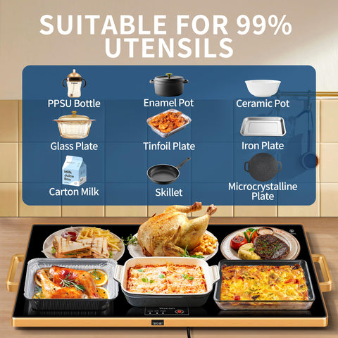 Wanish thermostat control panel enables precise, customizable warmth.