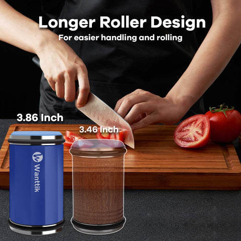 WANTTIK knife sharpener leather strop for burr-free finishing