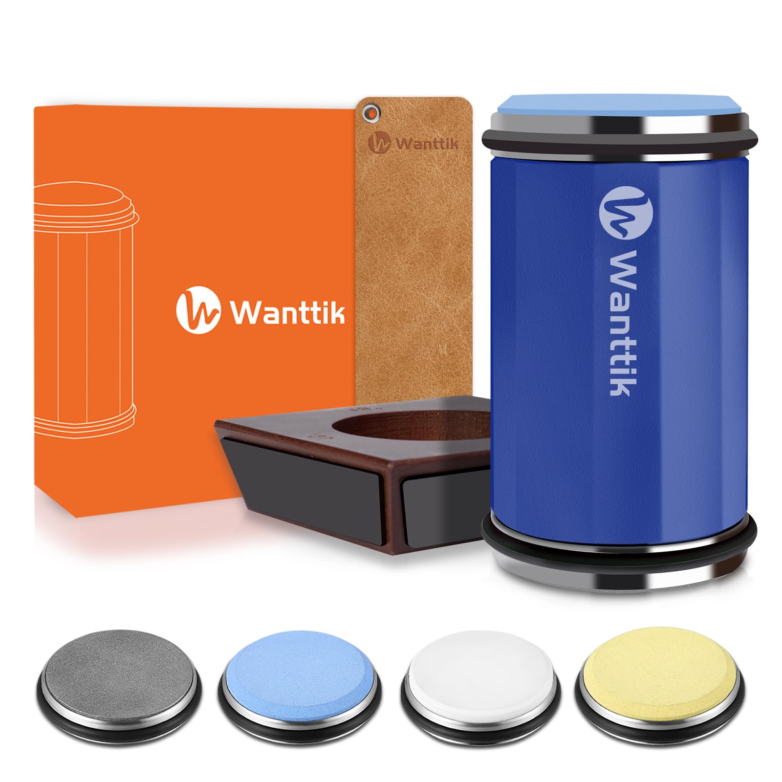 WANTTIK rolling knife sharpener with longer roller for safer, more controlled sharpening
