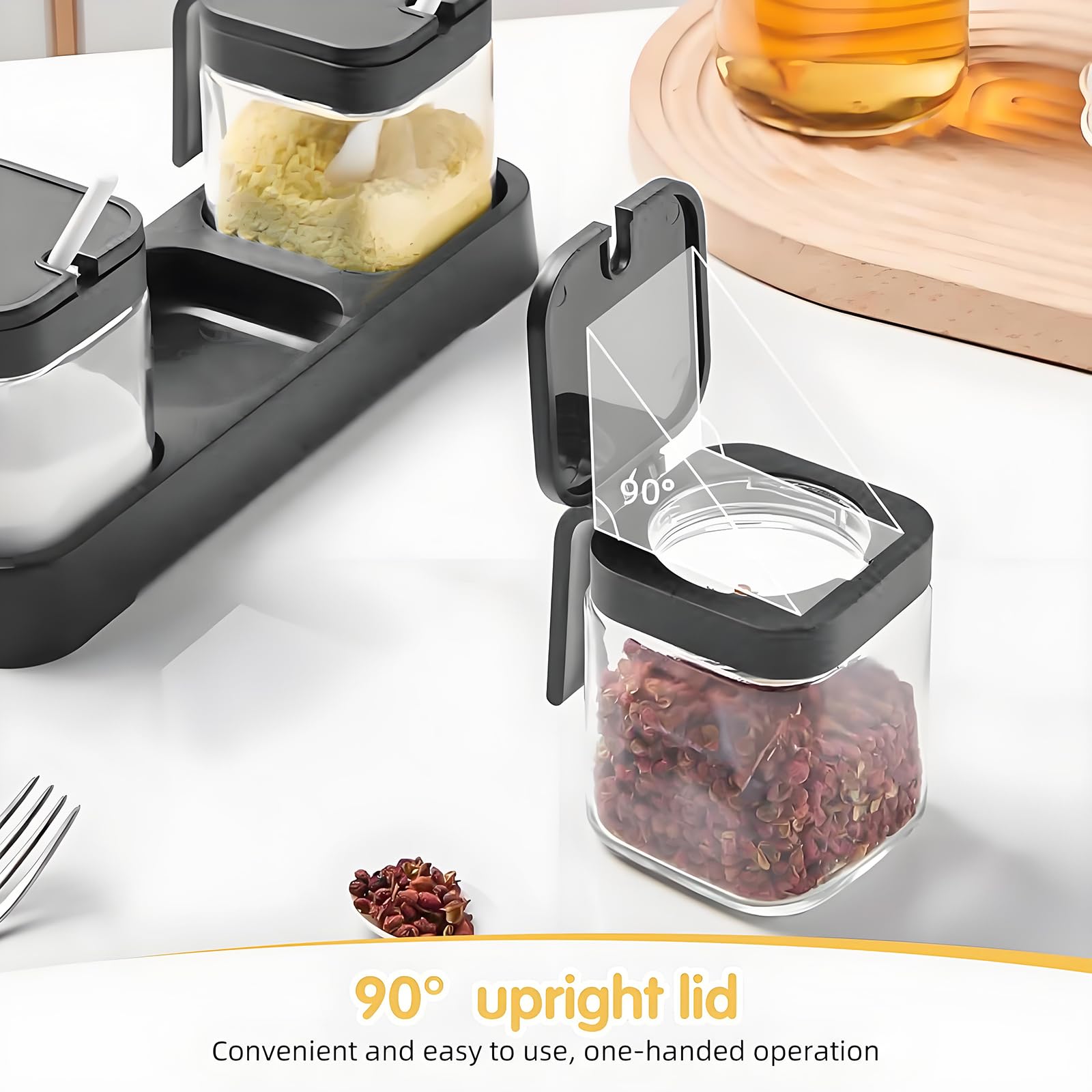 WANYISHUN 11 oz (300 ml) spice jars ideal for daily kitchen use.