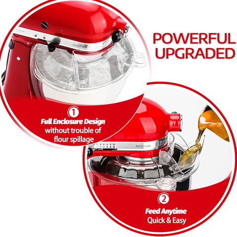 Fully enclosed Wanyshapy shield preventing spills during mixing.