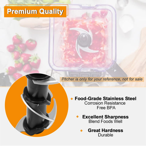 WARDFYT BPA-free, food-grade blade ensures safe food prep.