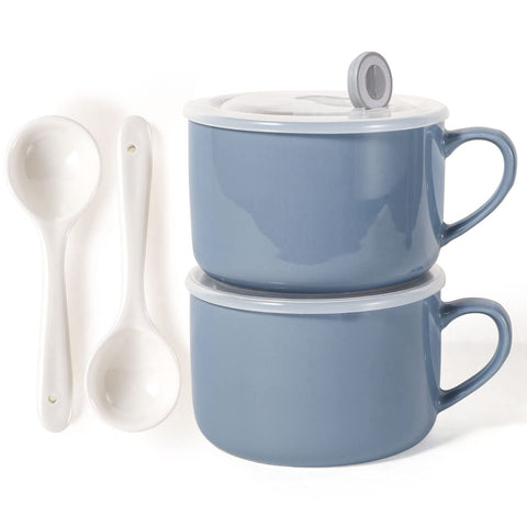 Wareland 2-pack sky blue ramen bowls ready for everyday meals.
