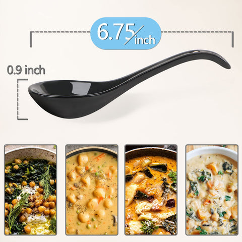Wareland black ceramic spoon set is dishwasher safe for easy cleanup