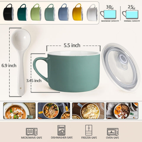 Wareland ceramic soup spoons offer sturdy grip for noodles and broth.