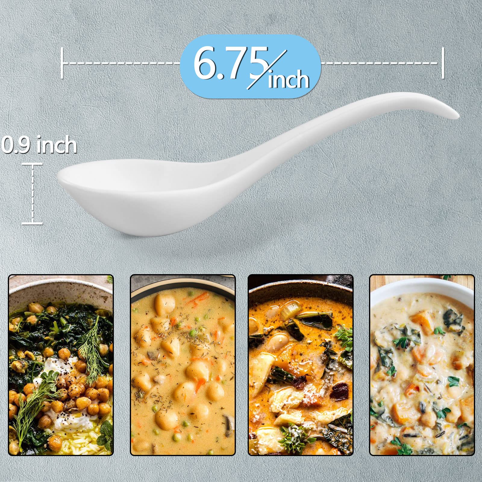Wareland spoon with oval-hook design for easy grip.