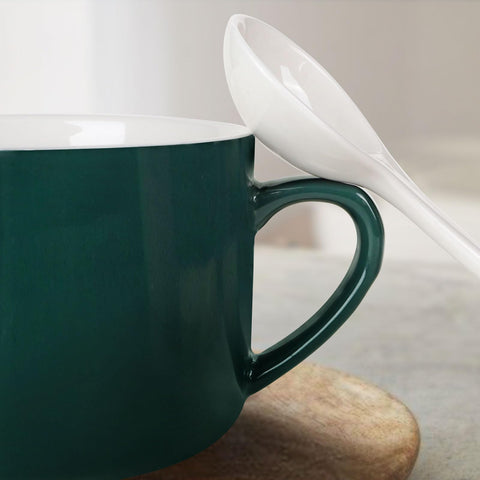 Wareland set of 2 dark green bowls ideal for noodles or cereal.